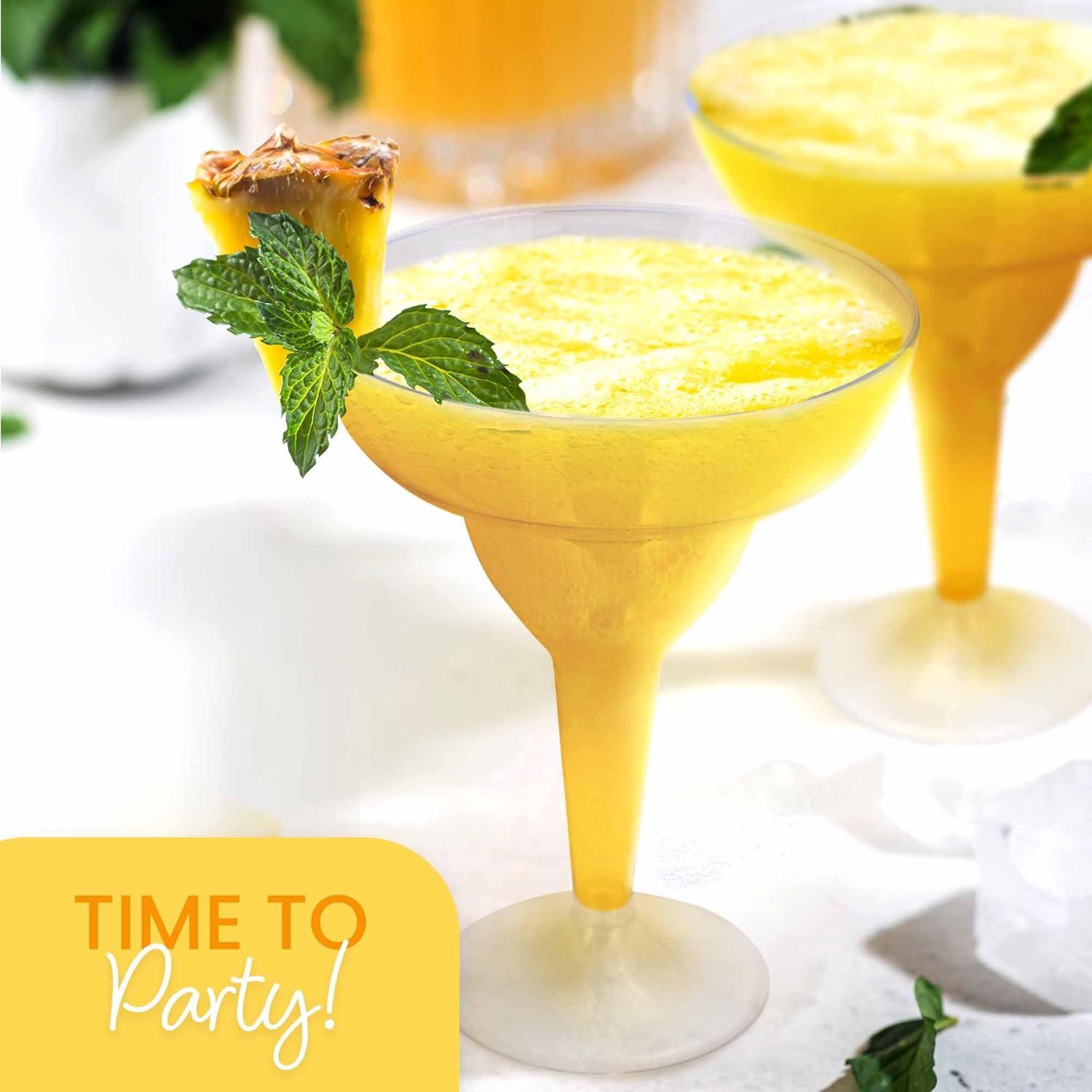 imageStock Your Home Clear Plastic Margarita Glasses Disposable Set of 24 Decorations for Cinco de Mayo Parties Cocktail Cups for Tropical Party Supplies Large 12 oz Hurricane Glasses50 Count