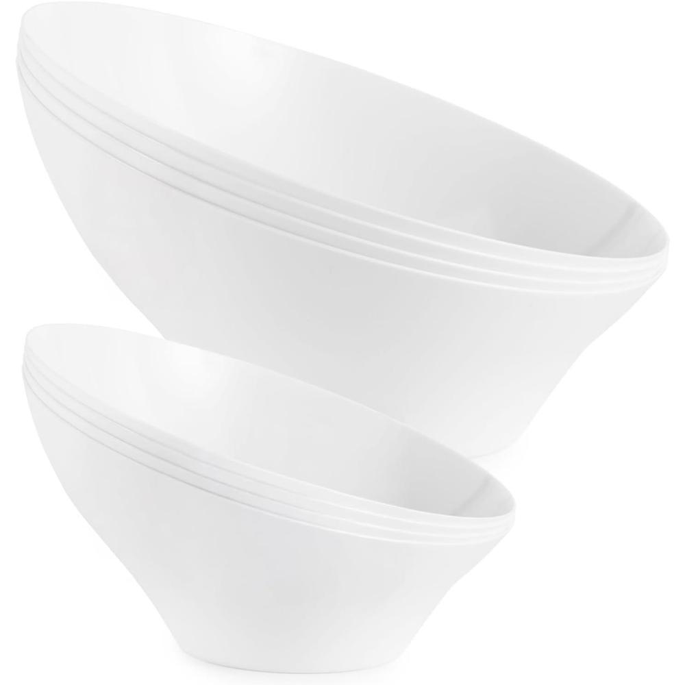 imageMultiPack Clear Plastic Serving Bowls 6 Pack 3 x 54oz Large Disposable Candy Dishes 3 x 20oz Buffet Containers Chips Popcorn Snacks Punch Salad Bar Parties Bridal Shower Party SuppliesSmall Medium