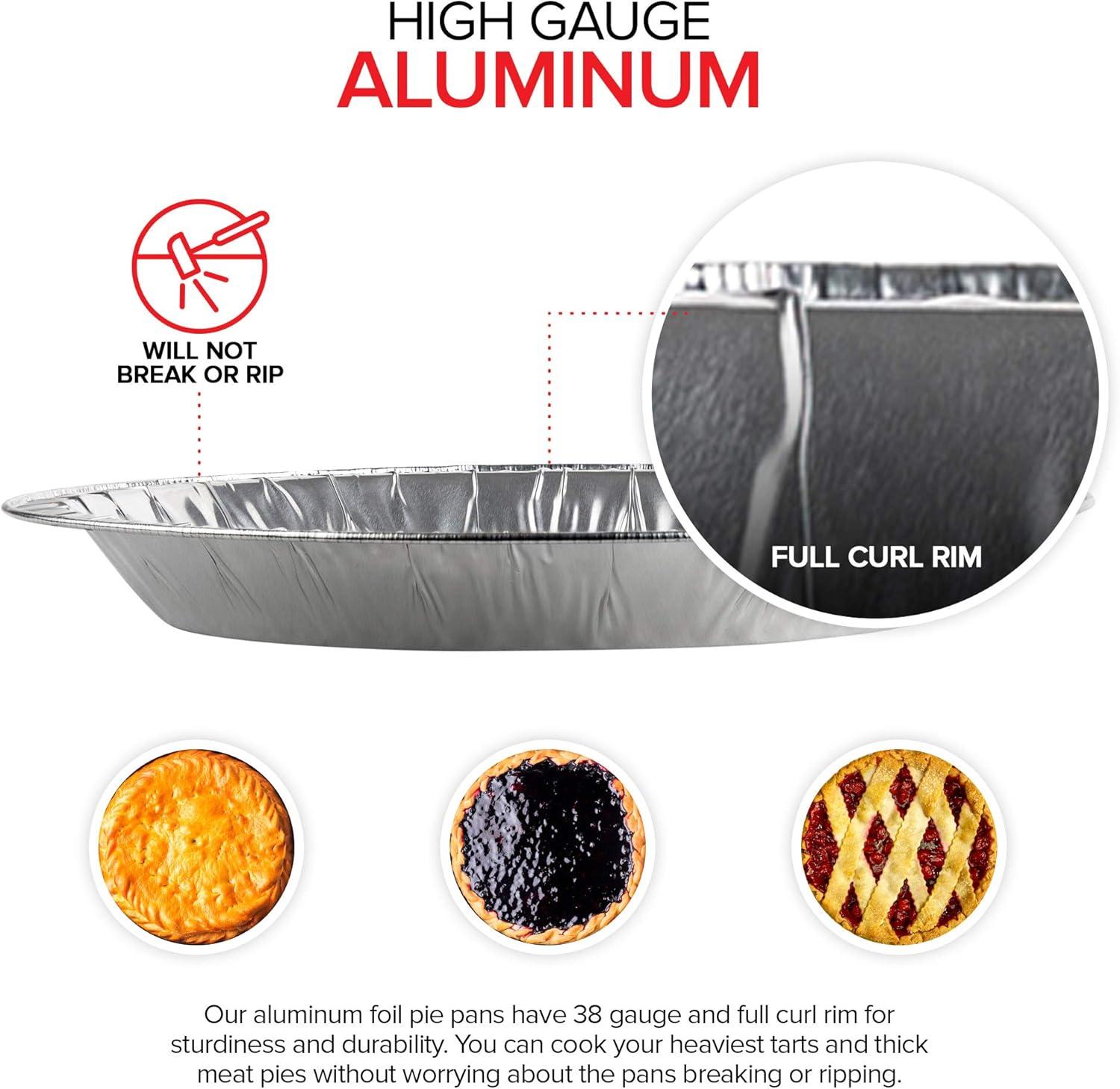 imageStock Your Home 9 Inch Aluminum Tart Pie Pans 10 Count Disposable amp Recyclable Large Pie Pan Foil Pie Tin for Bakeries Cafes Restaurants Durable Large Foil Pans for Pies Fruit Tarts Quiche10 Pack 9 Inch