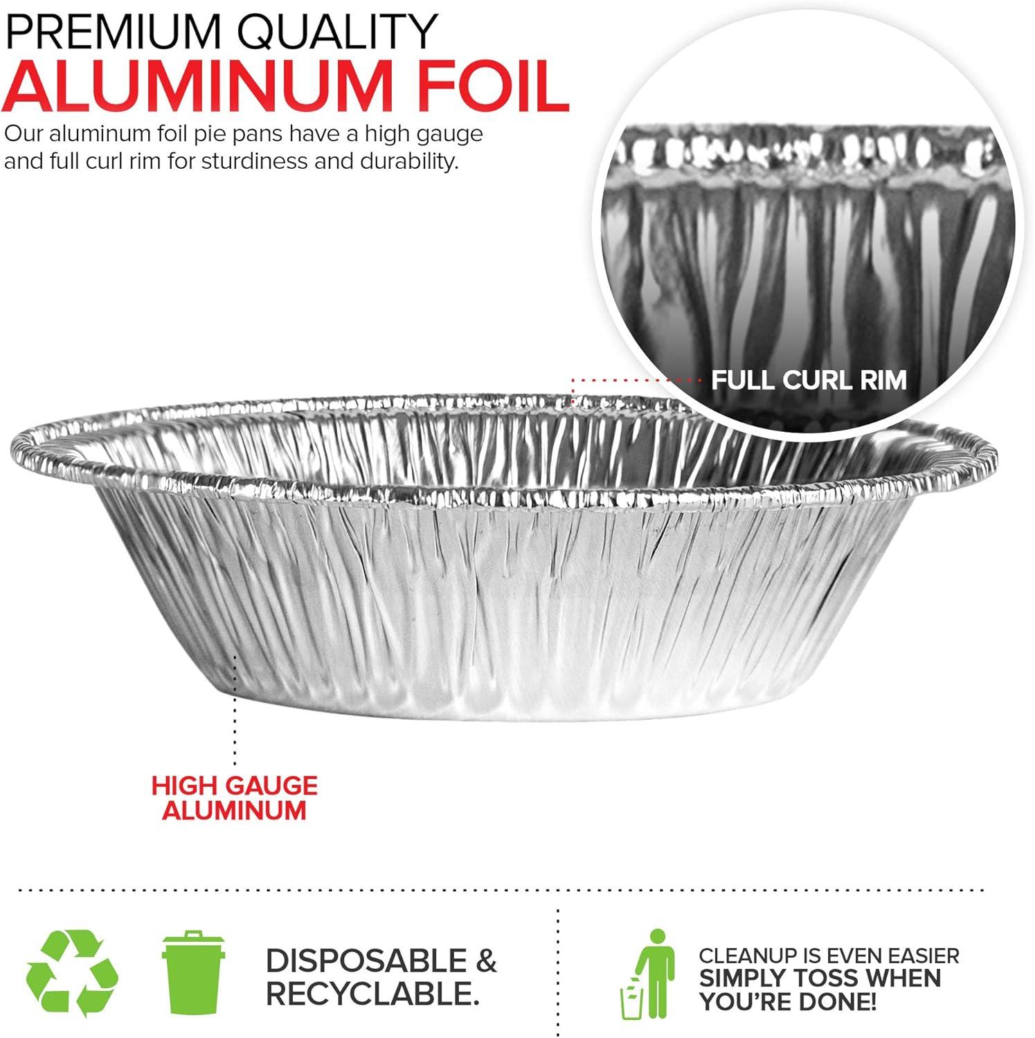 imageStock Your Home 9 Inch Aluminum Tart Pie Pans 10 Count Disposable amp Recyclable Large Pie Pan Foil Pie Tin for Bakeries Cafes Restaurants Durable Large Foil Pans for Pies Fruit Tarts Quiche50 Pack 4 Inch