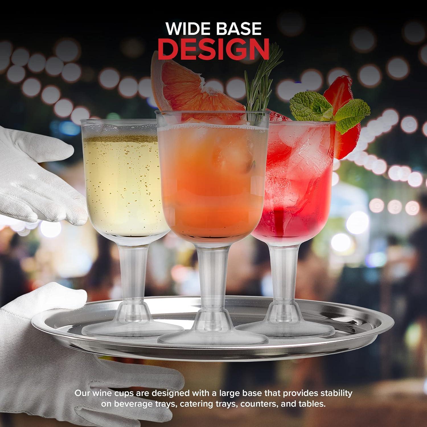 imageStock Your Home 5 oz Clear Plastic Wine Glass 20 Pack BPA Free amp Recyclable Shatterproof Wine Goblet Disposable amp Reusable Cups for Champagne Dessert Food Samples Catering Weddings80