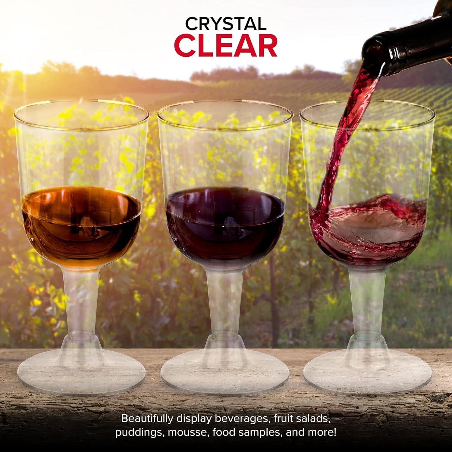 imageStock Your Home 5 oz Clear Plastic Wine Glass 20 Pack BPA Free amp Recyclable Shatterproof Wine Goblet Disposable amp Reusable Cups for Champagne Dessert Food Samples Catering Weddings40