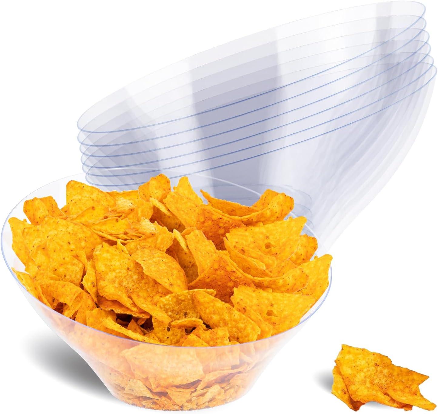 imageStock Your Home 20oz Clear Plastic Serving Bowls 6 Pack Disposable Medium Snack amp Candy Bowls for Parties Buffet Chips Popcorn amp Salad Bar6