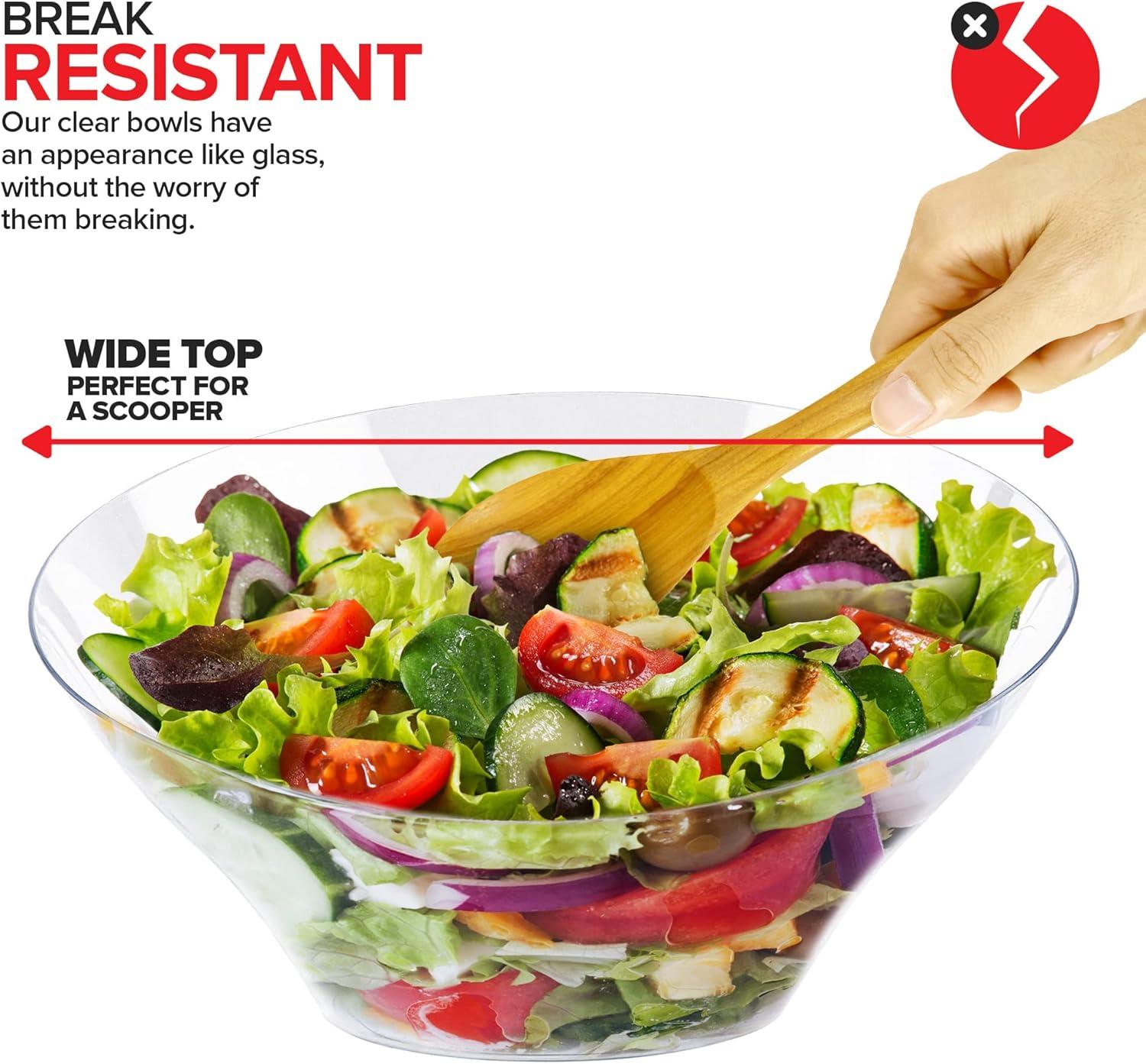 imageStock Your Home 20oz Clear Plastic Serving Bowls 6 Pack Disposable Medium Snack amp Candy Bowls for Parties Buffet Chips Popcorn amp Salad Bar6