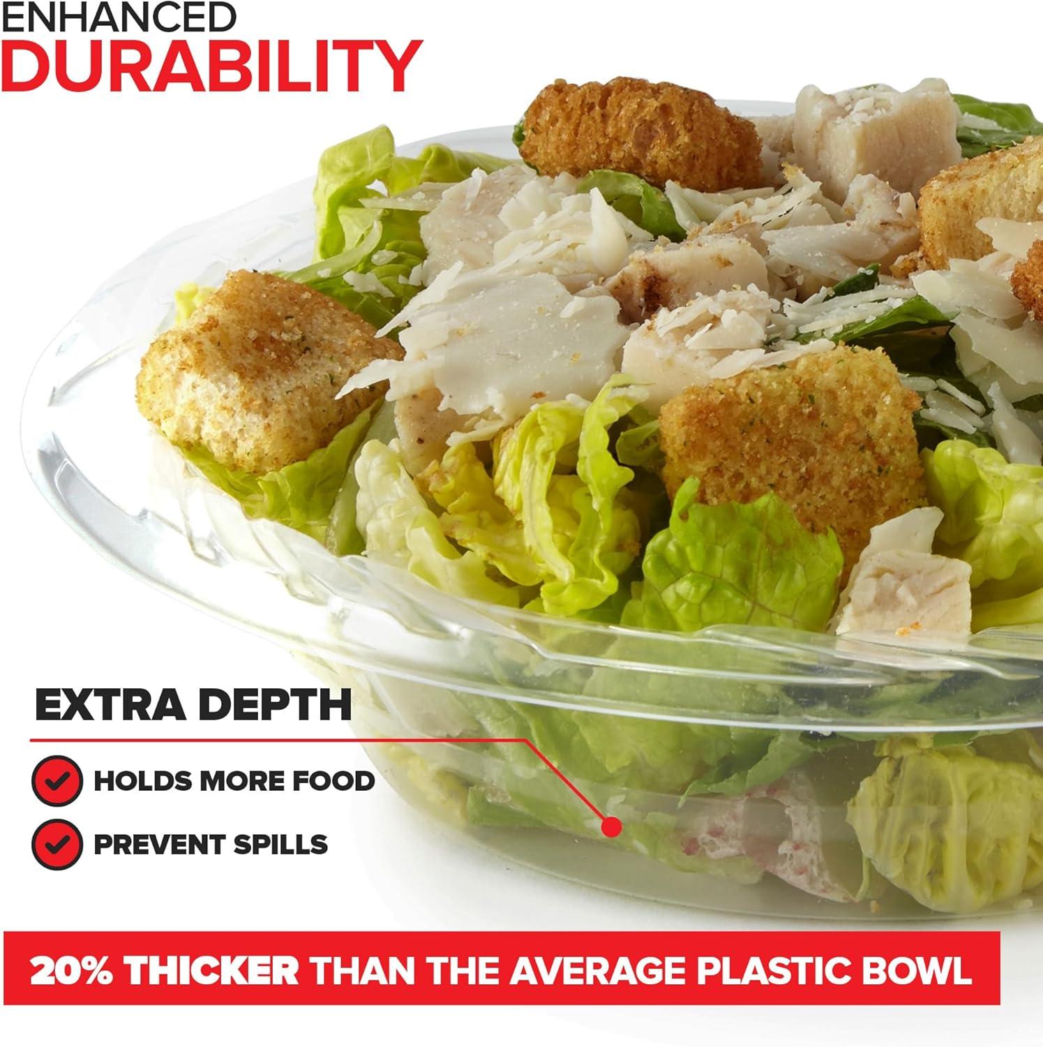 imageStock Your Home 40Count Elegant 18 oz Clear Plastic Bowls for Parties Large Disposable Bowl for Fancy Dinner or Cocktail Party Soup and Salad Thick and Sturdy40