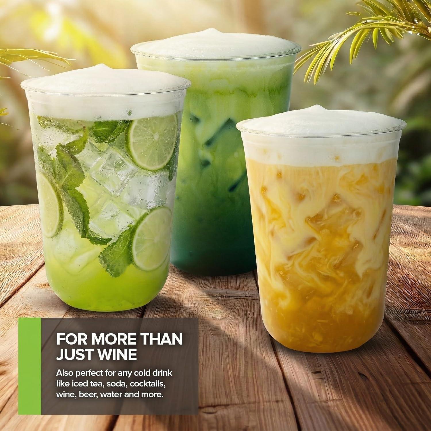 imageStock Your Home 9 oz Clear Cups 50 Pack Disposable Cups for Water Beer and More Stemless Design160 ounces