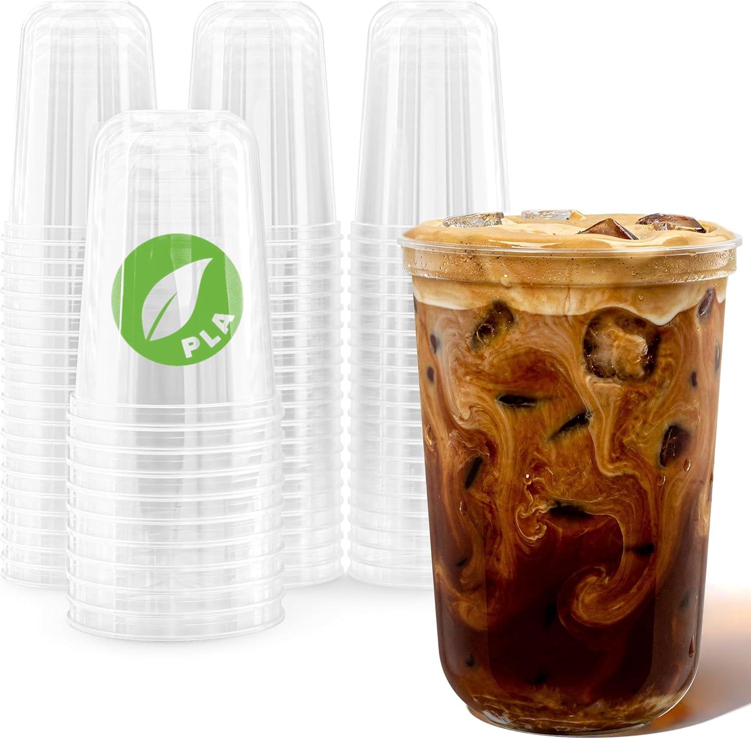 imageStock Your Home 9 oz Clear Cups 50 Pack Disposable Cups for Water Beer and More Stemless Design160 ounces