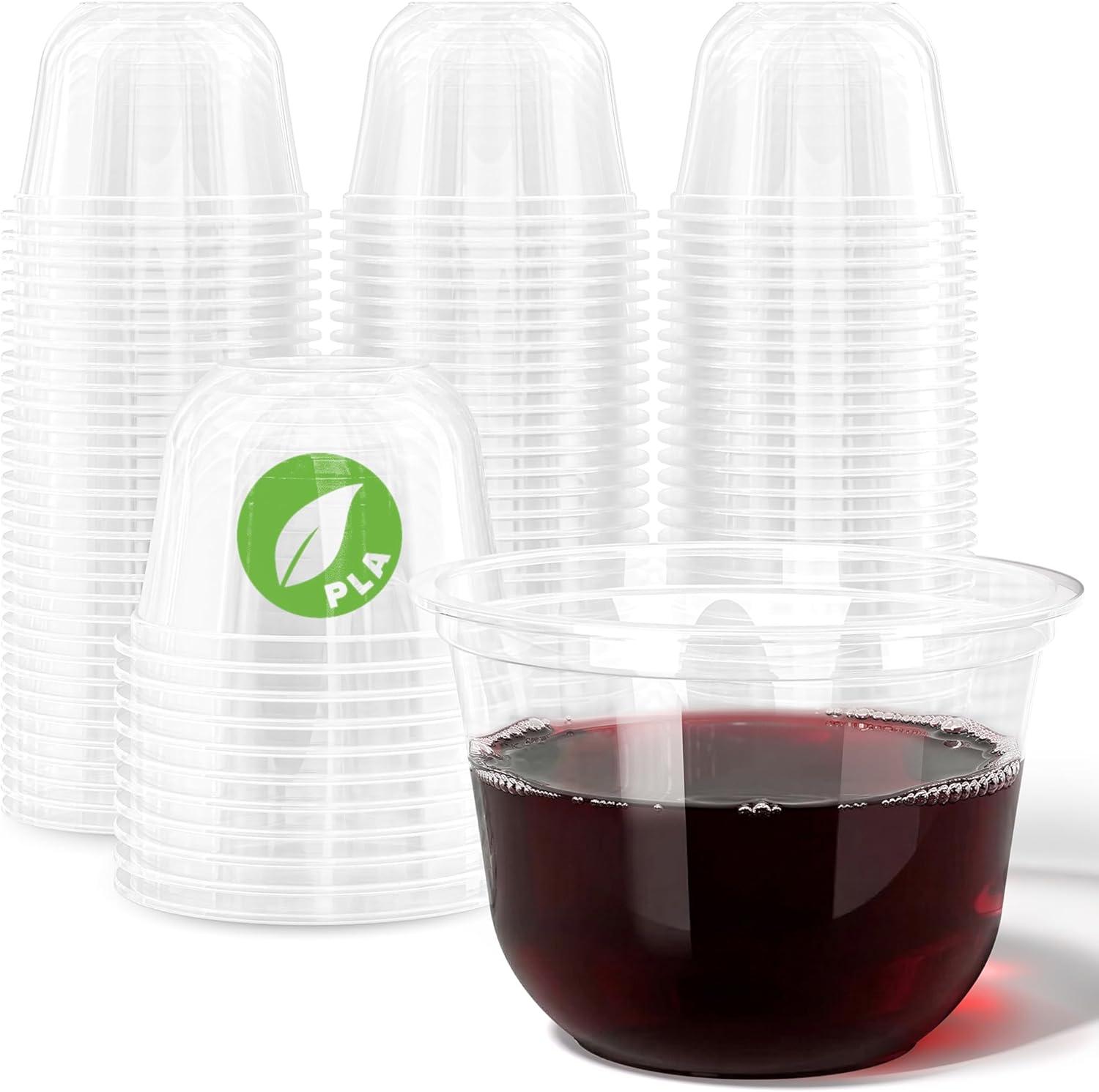 imageStock Your Home 9 oz Clear Cups 50 Pack Disposable Cups for Water Beer and More Stemless Design90 ounces
