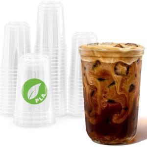 Stock Your Home 9 oz Clear Cups (50 Pack), Disposable Cups for Water, Beer and More, Stemless Design(16.0 ounces)