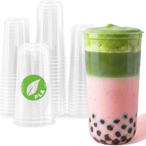 Stock Your Home 9 oz Clear Cups (50 Pack), Disposable Cups for Water, Beer and More, Stemless Design(22.0 ounces)