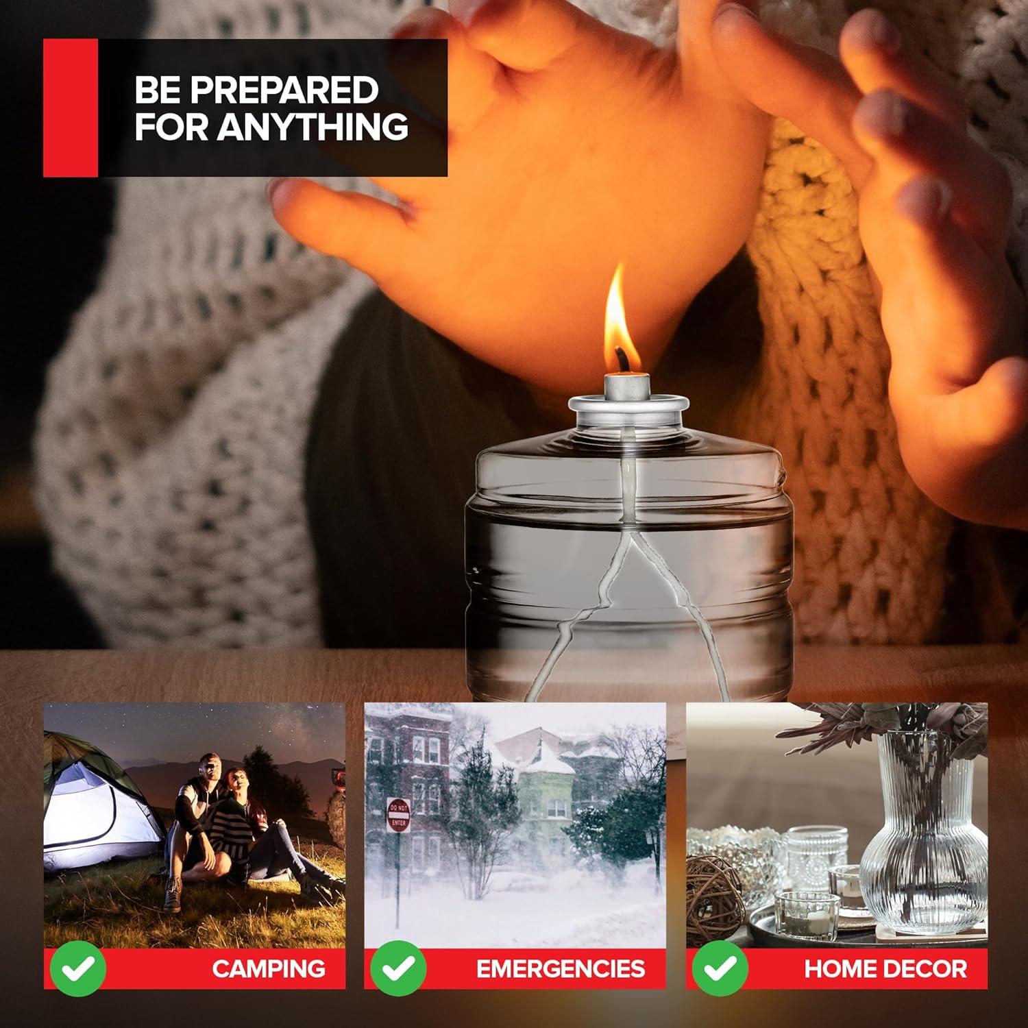image100 Hour Candles Pack of 12 Long Burning Emergency for Power Outages Storm Preparedness and Camping Liquid Fuel for Survival Supplies12