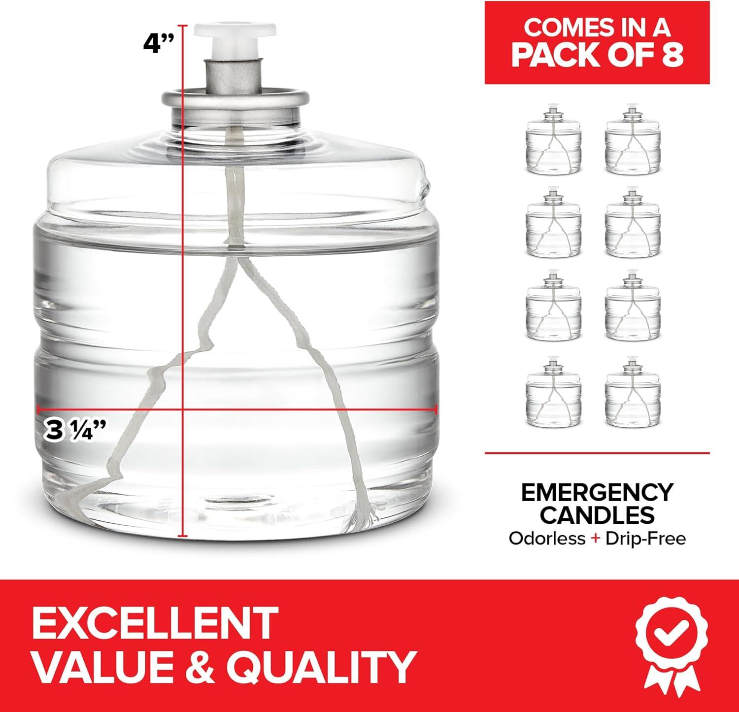 image100 Hour Candles Pack of 12 Long Burning Emergency for Power Outages Storm Preparedness and Camping Liquid Fuel for Survival Supplies8
