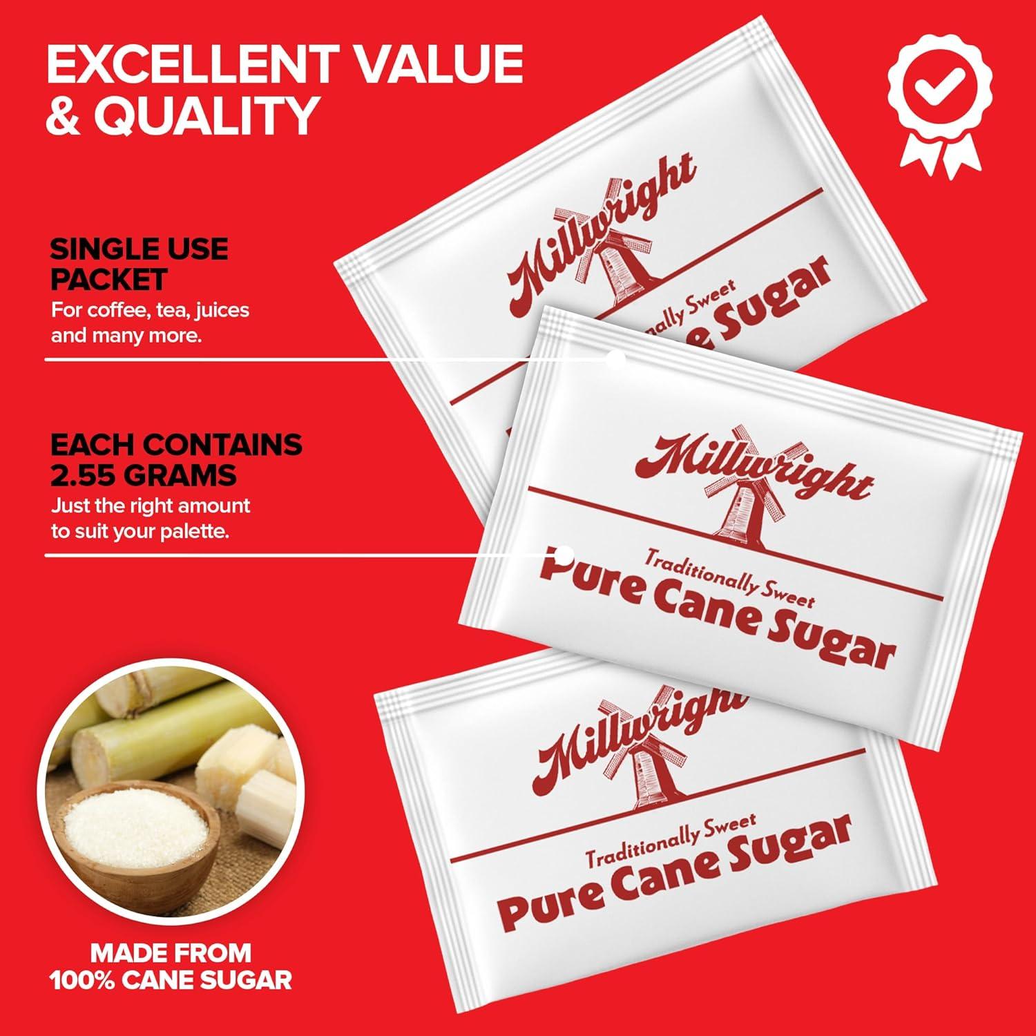 imageBulk Sugar Packets 250 Count Individual Servings of White Sugar Packets for Coffee and Tea Granulated Sugar Packs Great for Restaurants Coffee Shops Offices Schools and More