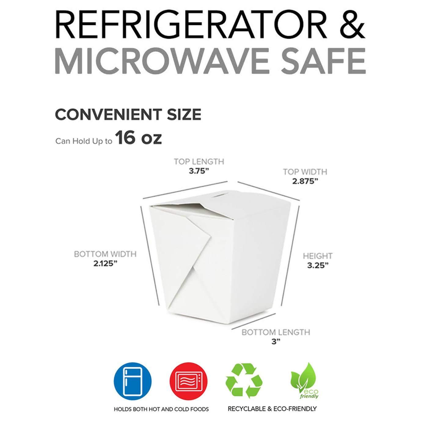 imagePaper Take Out Food Containers 16 Oz Microwaveable White Chinese Takeout Boxes 50 Pack Eco Friendly Disposable Leak and Grease Resistant Travel To Go Food Containers for Restaurants Gift Box16 oz