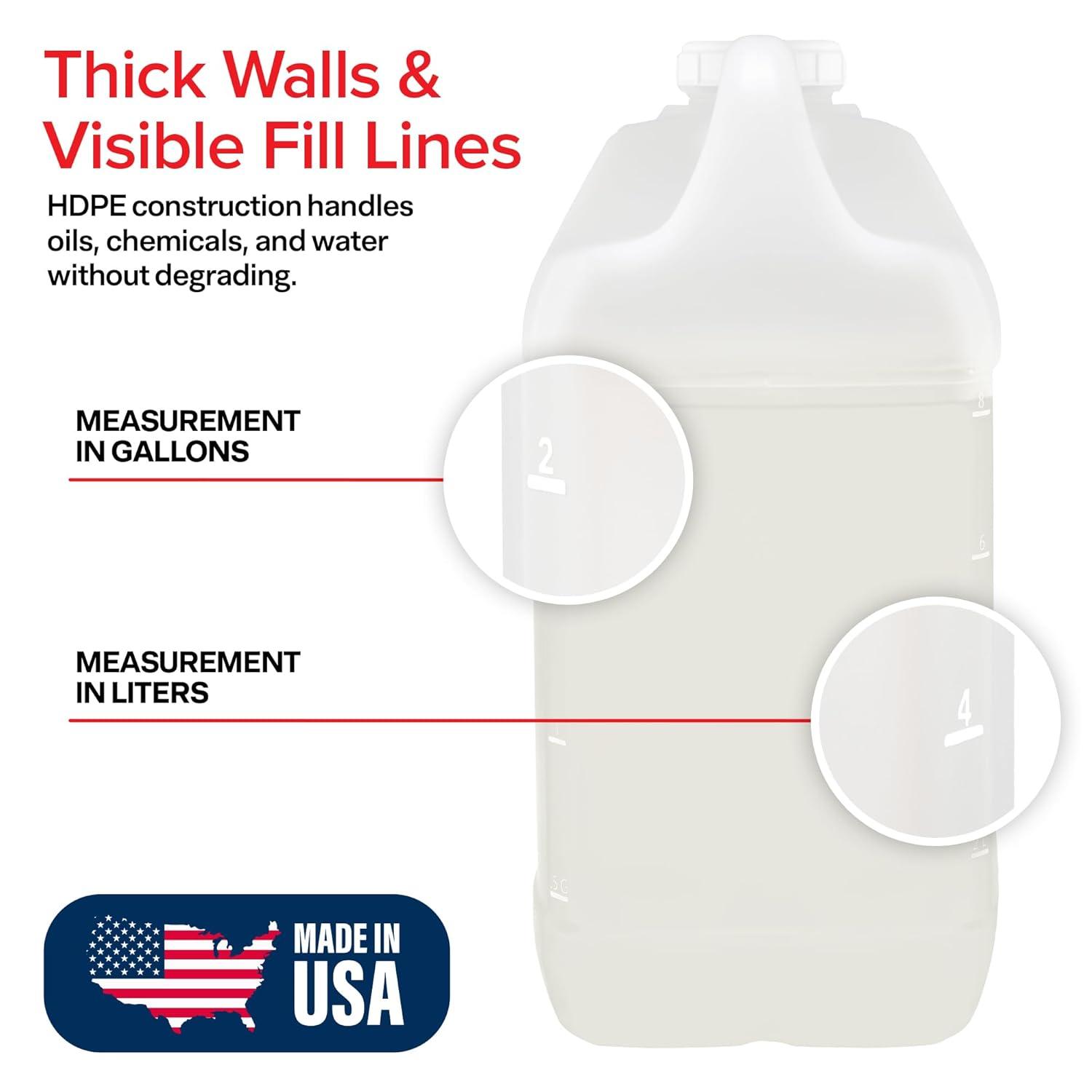 imageStock Your Home 25 Gallon Water Jug Carboy Made in USA HeavyDuty HDPE Water Container with Secure Lid MultiUse for Water Storage Automotive and Industrial Liquids