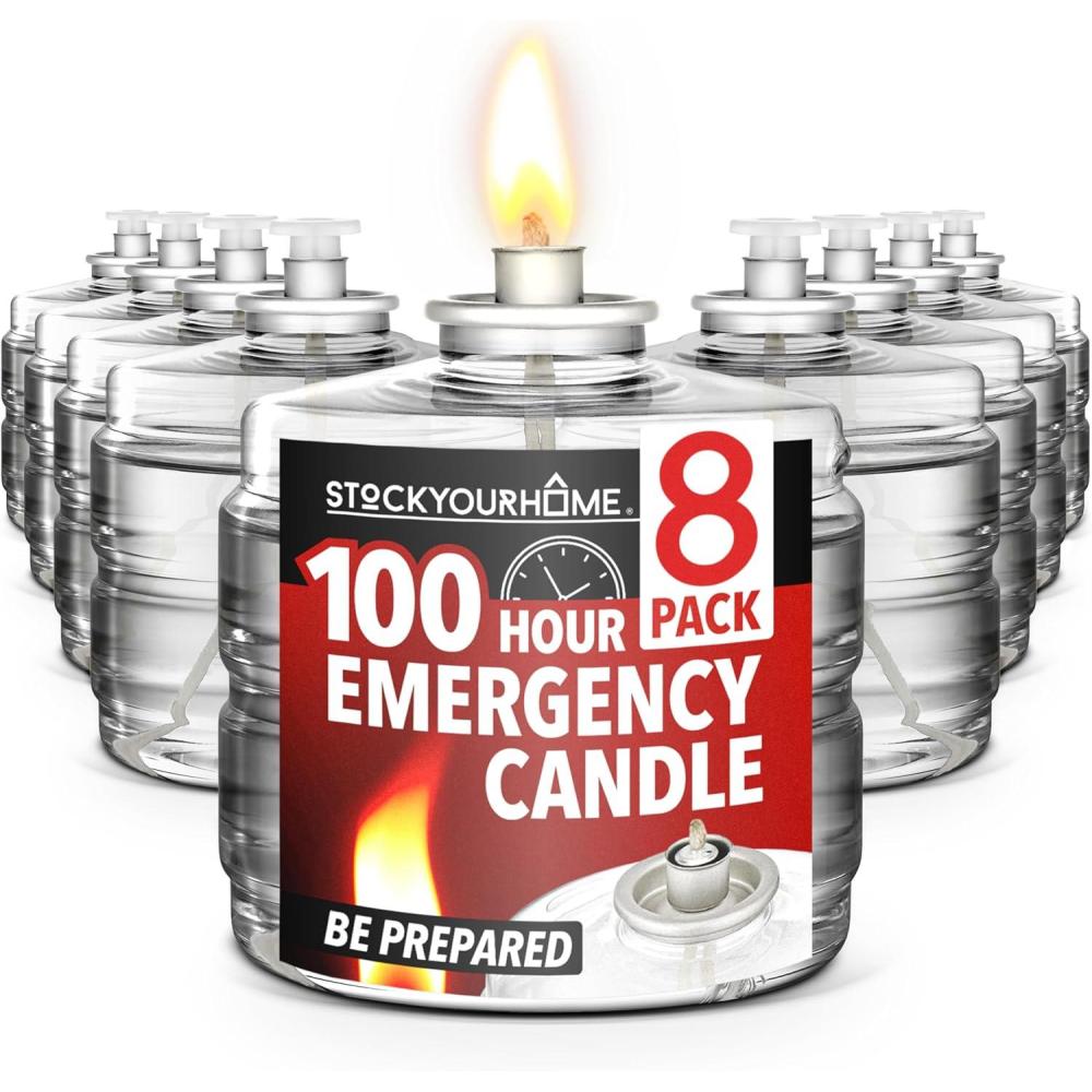 image100 Hour Candles Pack of 12 Long Burning Emergency for Power Outages Storm Preparedness and Camping Liquid Fuel for Survival Supplies8