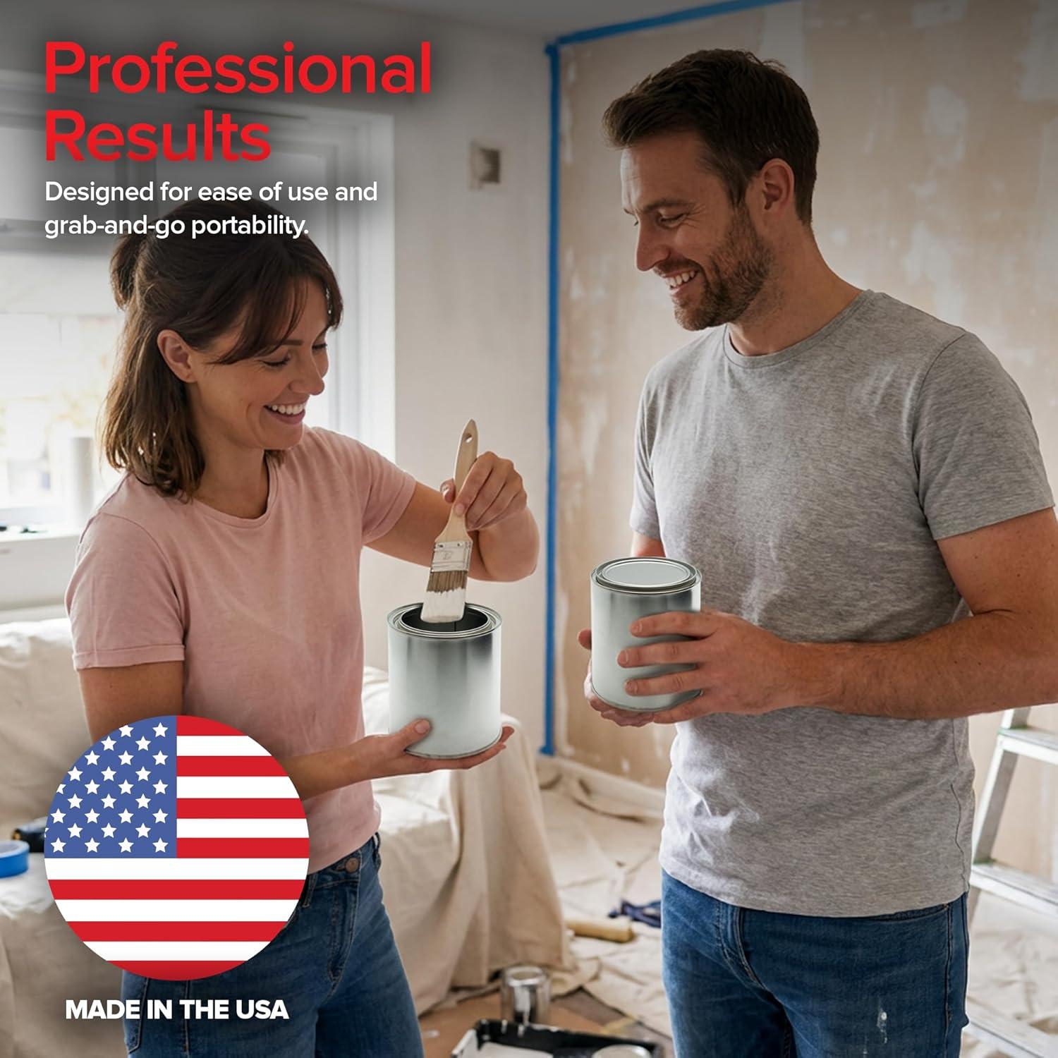 imageStock Your Home 1 Quart Unlined Metal Paint Cans with Lids 4 Pack Empty Quart Paint Cans for Storage Mixing Touch Ups and Crafts Made in USA Metal Buckets with Friction Fit Lids4 Pack