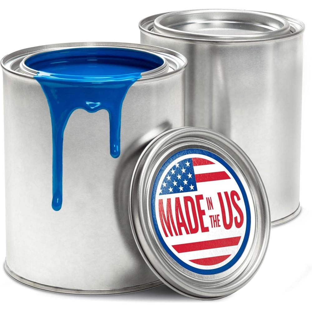 imageStock Your Home 1 Quart Unlined Metal Paint Cans with Lids 4 Pack Empty Quart Paint Cans for Storage Mixing Touch Ups and Crafts Made in USA Metal Buckets with Friction Fit Lids2 Pack