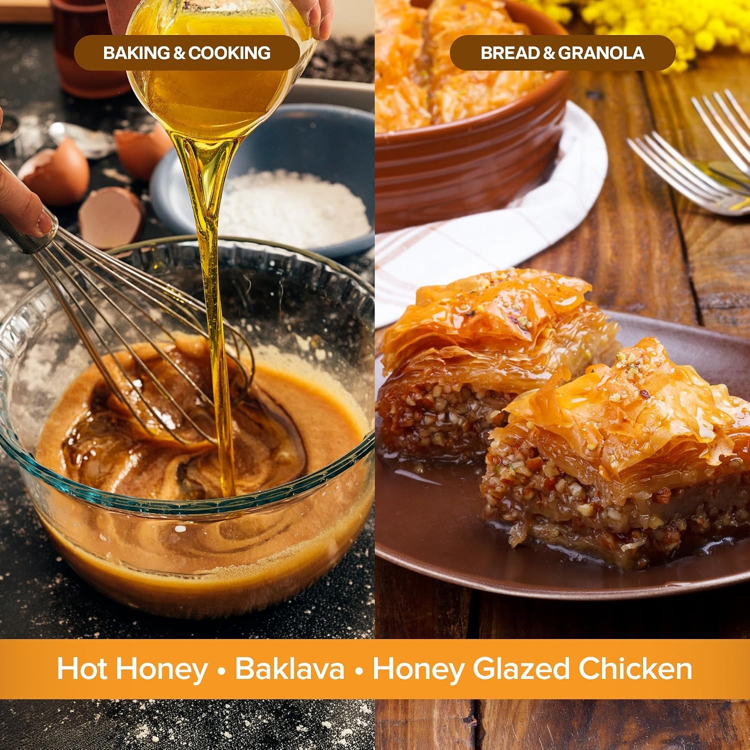 image:imageStock Your Home Pure Wildflower Honey 60 lbs 5 Gallon Bulk Honey Bucket with Easy Pop Out Pour Spout Kosher Gluten Free For Mead Making Home Brewing Food Service