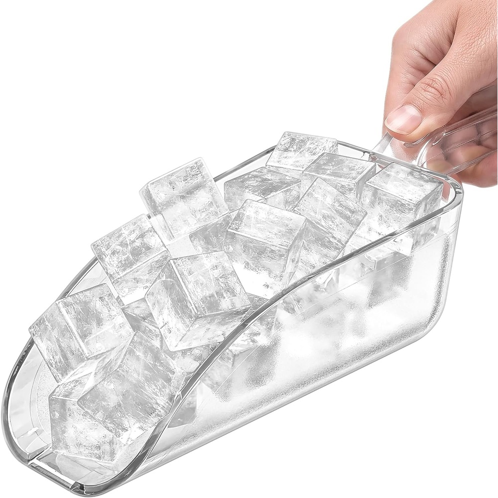 image:imageStock Your Home Ice Scoop 24 oz Clear NSF Certified Foodservice  Food Grade Polycarbonate Beveled Edge Hanging Slot For Ice Bin Bar Freezer Candy Popcorn Flour Restaurant24 oz