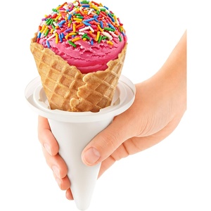 Stock Your Home Disposable Ice Cream Cone Holders, 70 Count Waffle Cone Drip Catcher Sleeves for Kids, Fits Pointed 4-7 oz Cones, Waffle Cone Sleeves Made in USA