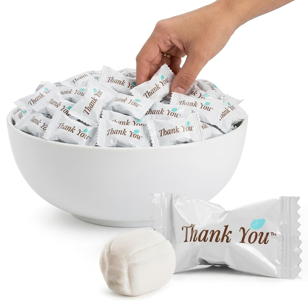 image:imageStock Your Home Thank You Buttermints Approx 250 Count  Individually Wrapped Butter Mints Soft Creamy Mint Candy Kosher Made in USA Perfect for Parties Weddings and Hospitality125 Count