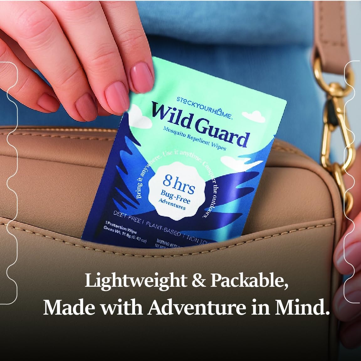 image:imageWild Guard Mosquito Repellent Wipes 15 Pack DEETFree Travel Size PlantBased InsectRepelling Wipes Individually Wrapped for Outdoor Use Camping Hiking TravelFriendly15 Pack
