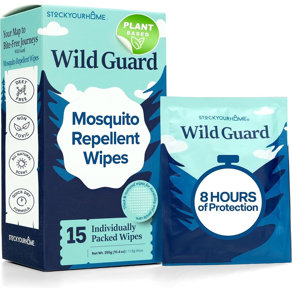image:imageWild Guard Mosquito Repellent Wipes 15 Pack DEETFree Travel Size PlantBased InsectRepelling Wipes Individually Wrapped for Outdoor Use Camping Hiking TravelFriendly15 Pack
