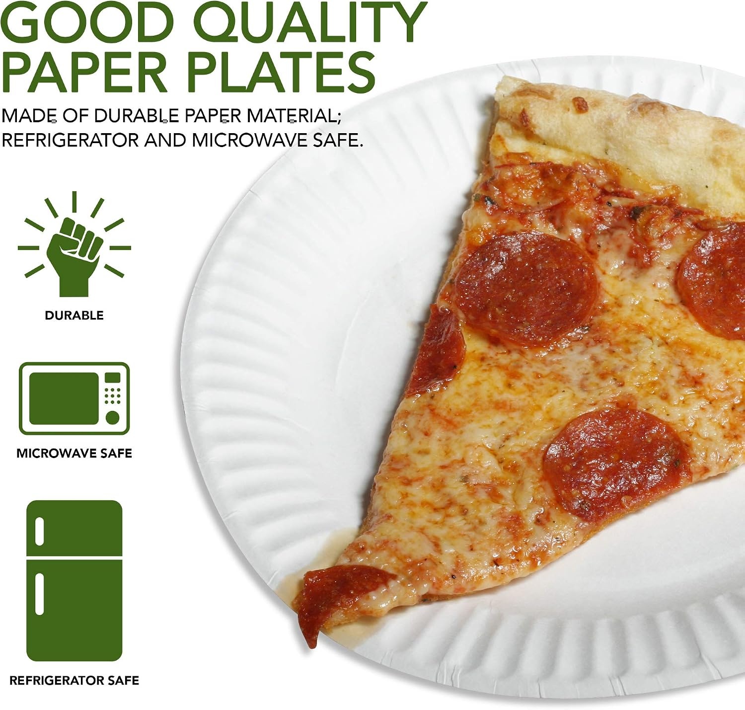 image:imageStock Your Home 9Inch Paper Plates Uncoated Everyday Disposable Plates 9 Paper Plate Bulk White 400 Count400