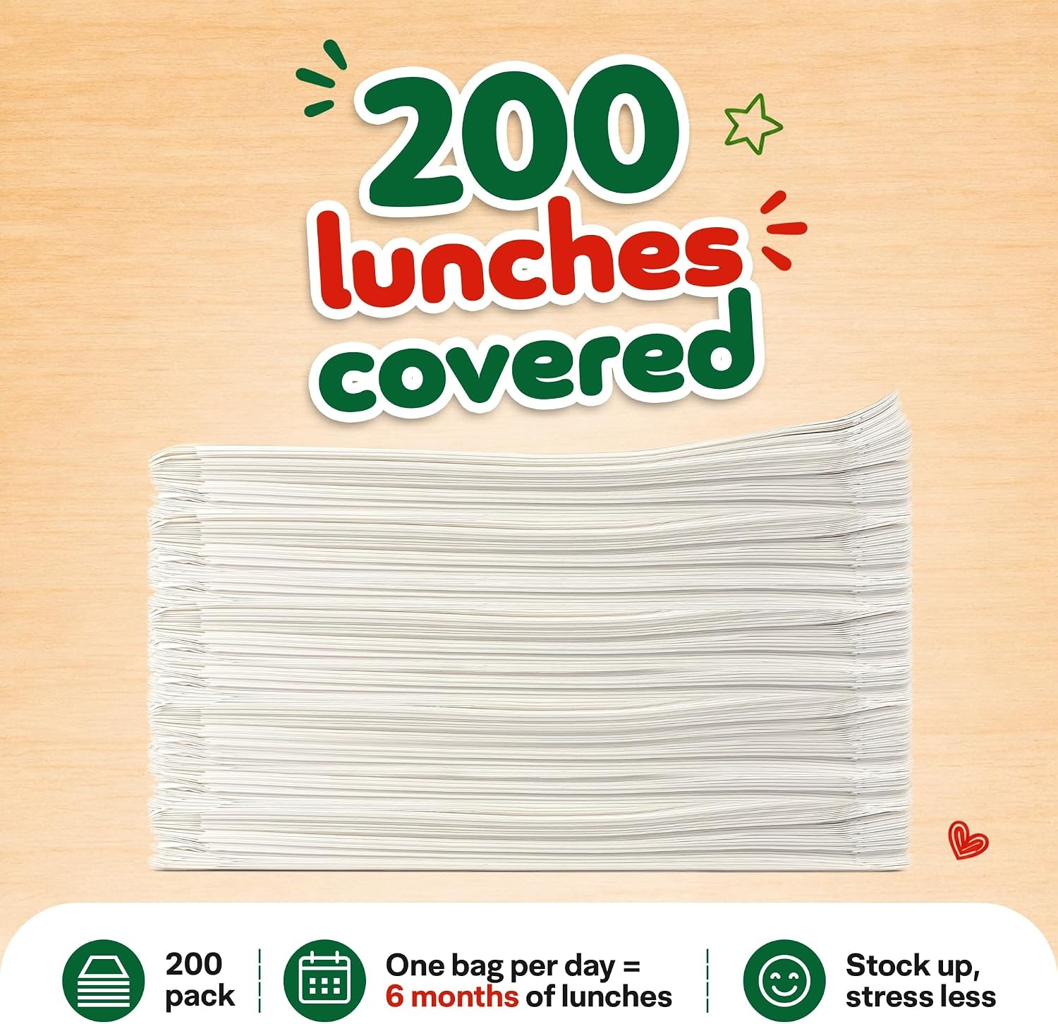image:imageStock Your Home Paper Sandwich Bags 100 Count Paper Snack BagsDinosaur Friends