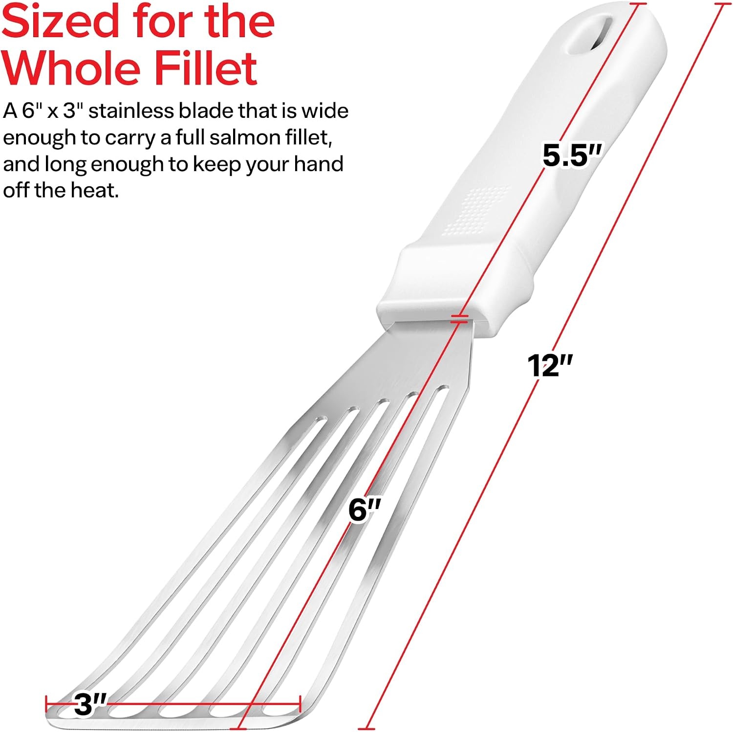 image:imageStock Your Home Fish Spatula 12 Inch Stainless Steel Slotted Spatula