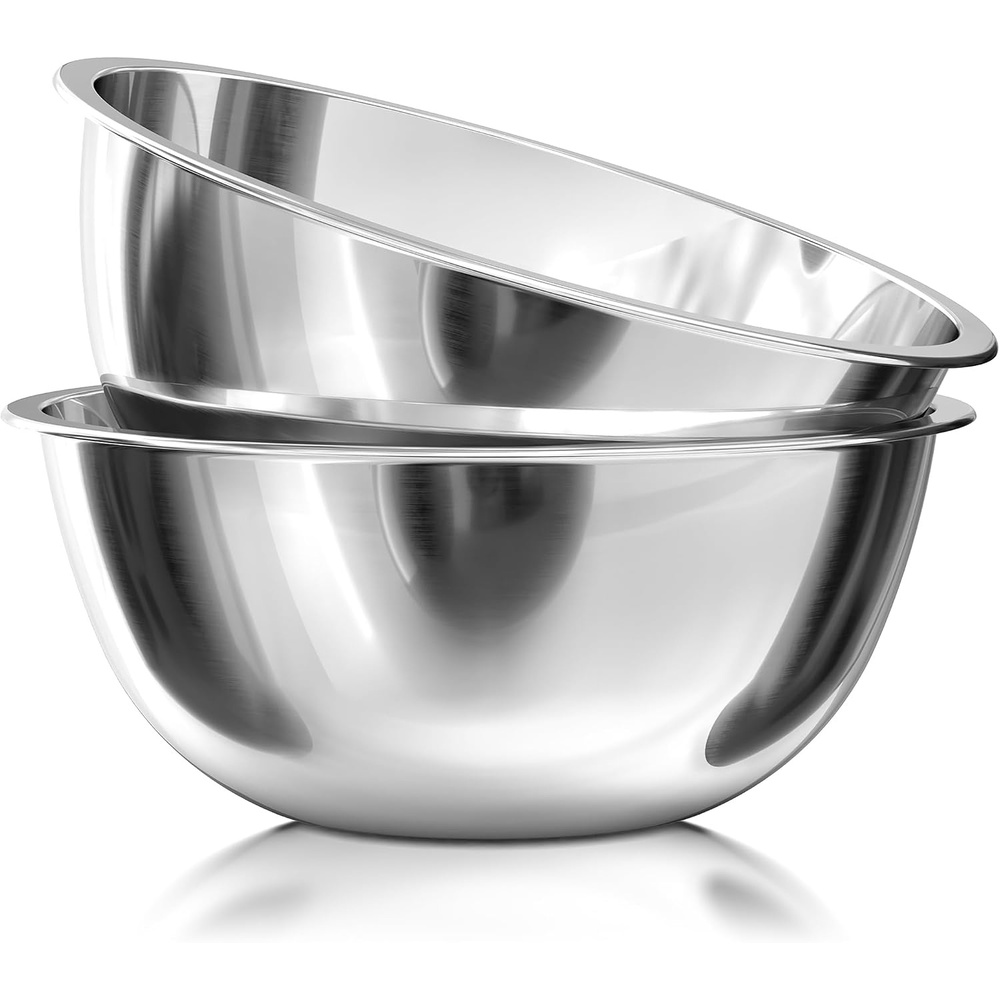 image:imageStock Your Home Large Mixing Bowl 8 Quart Stainless Steel Bowl 2 Pack
