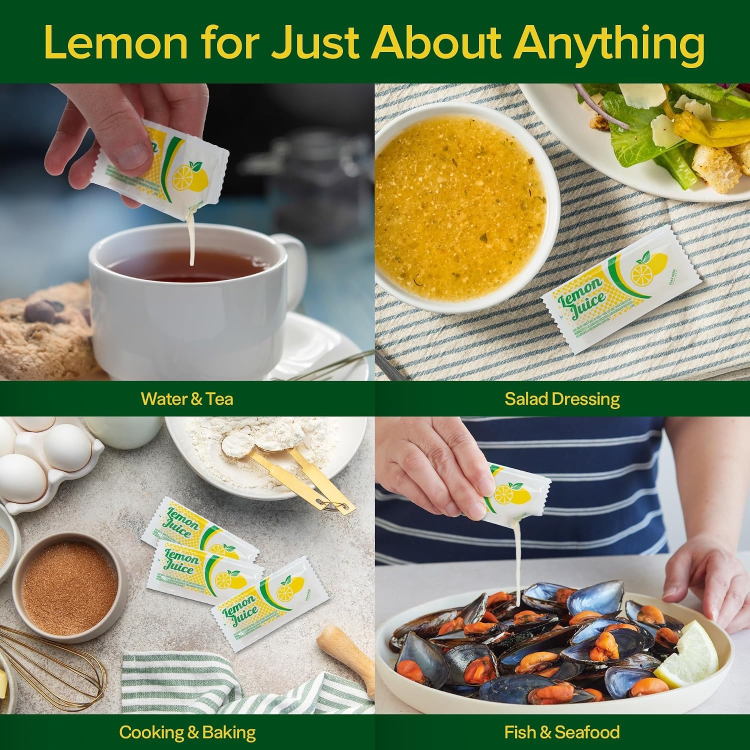image:imageStock Your Home Lemon Juice Packets 200 Count 100 Lemon Juice