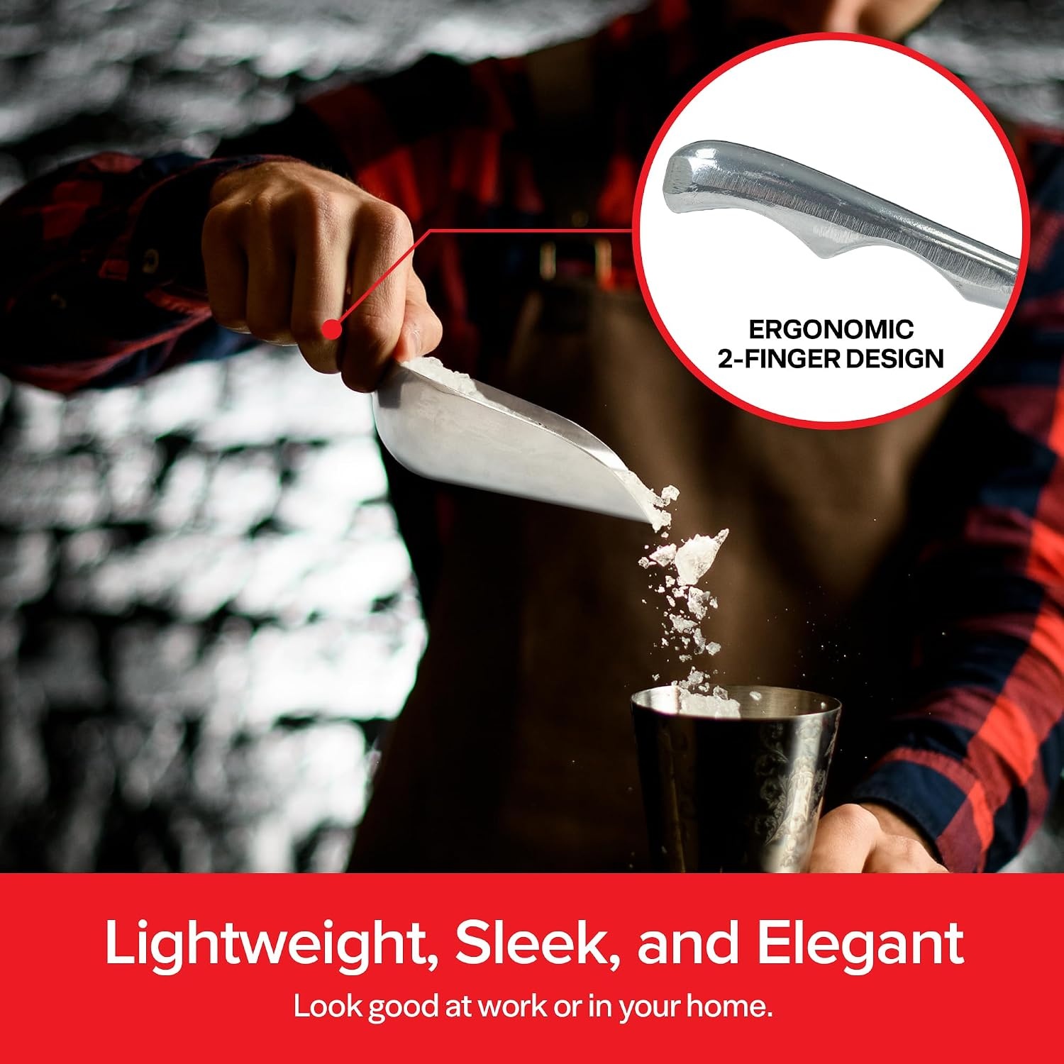 image:imageStock Your Home 85 oz Metal Ice Scoop Large Ice Scoop Hand Wash Only12 oz